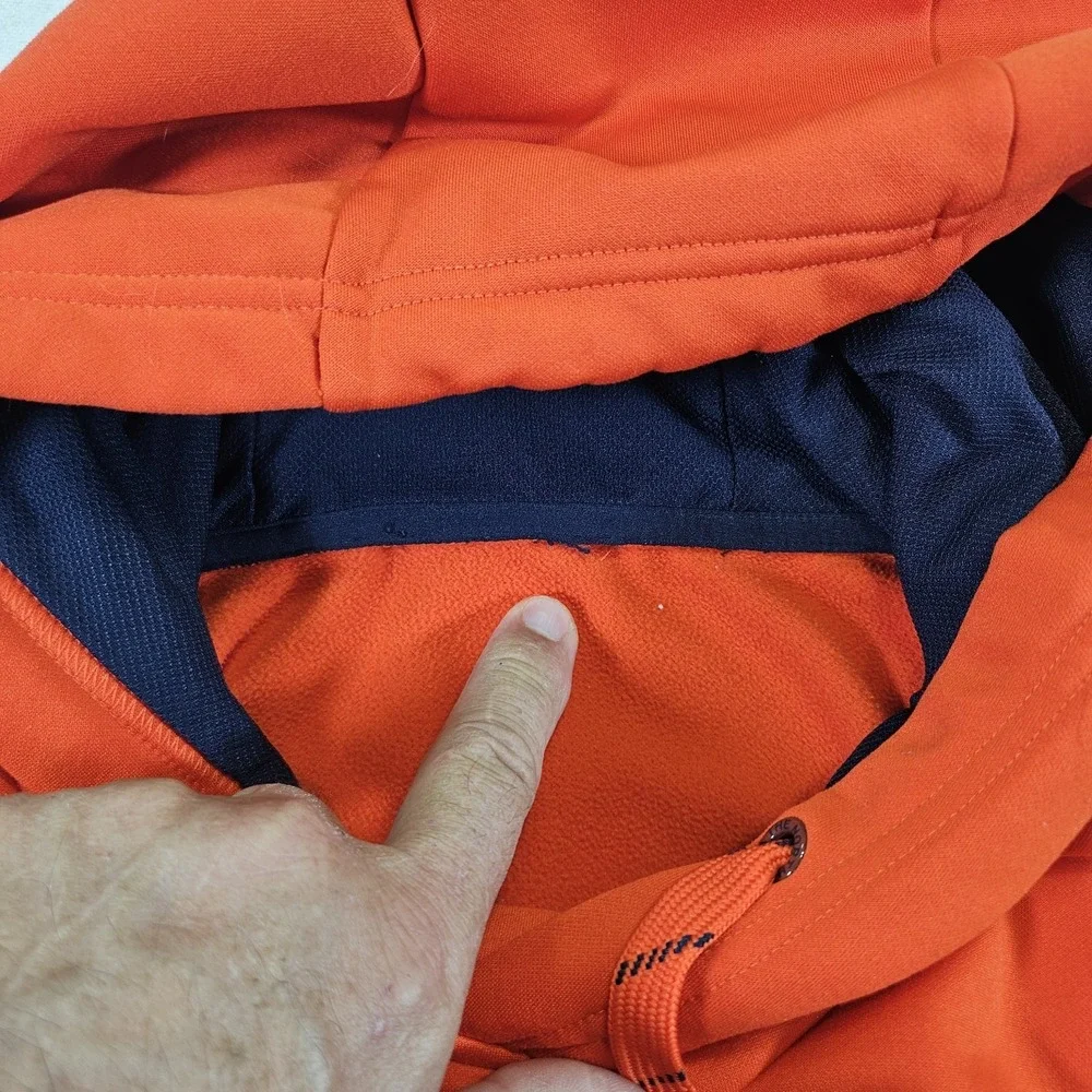 The North Face Sweatshirt Mens Small Orange Pullover Hoodie